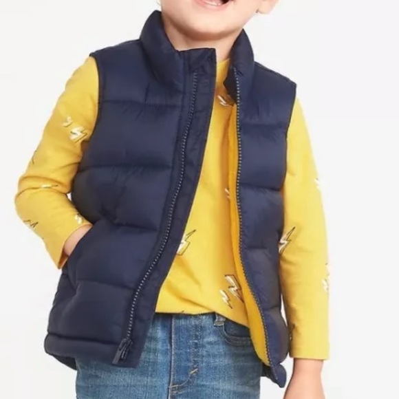 Old Navy Jackets & Coats New Old Navy Baby Quilted Frost Free Puffer Puff Vest Fleece Navy